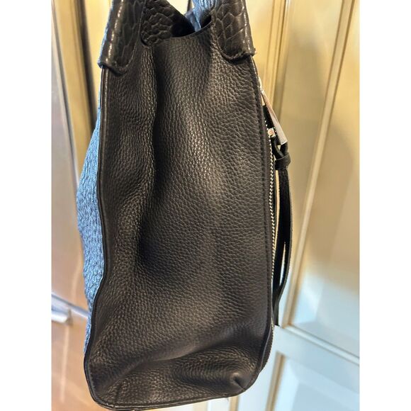 Vince Camuto Large Zani Leather Tote In Black Onyx - Picture 11 of 11